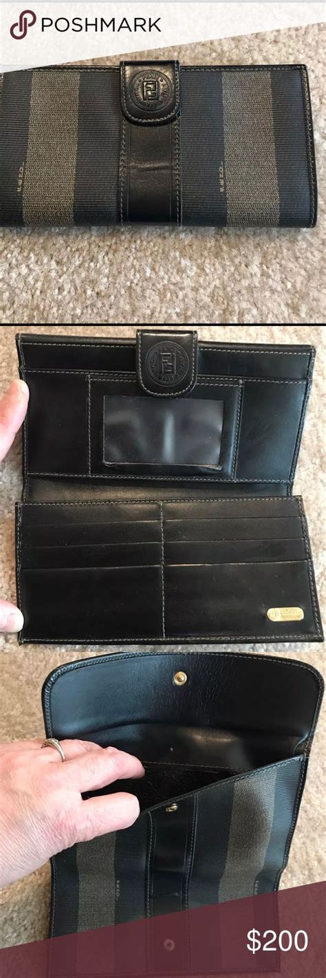 fendi striped women|fendi black wallet.